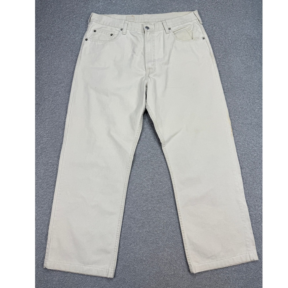 Levi's 528 Jeans Mens 36x29 White Red Tab Metro Fit Canvas Baggy Vintage Y2K
